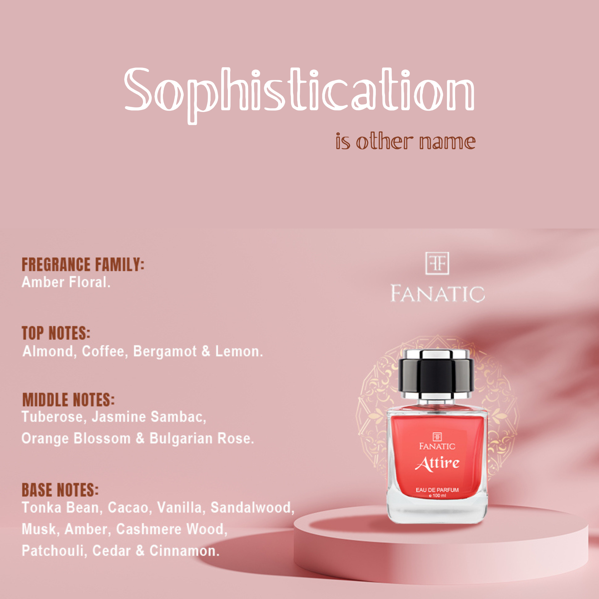 Fanatic Attire Peach Perfume (100 ml)